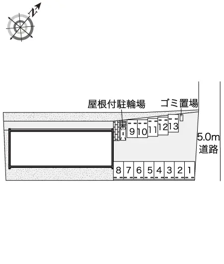★手数料０円★庄原市西本町１丁目　月極駐車場（LP）